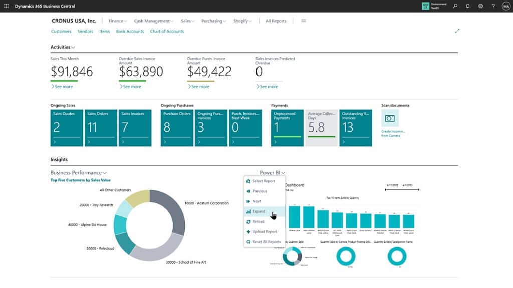 business central cloud erp